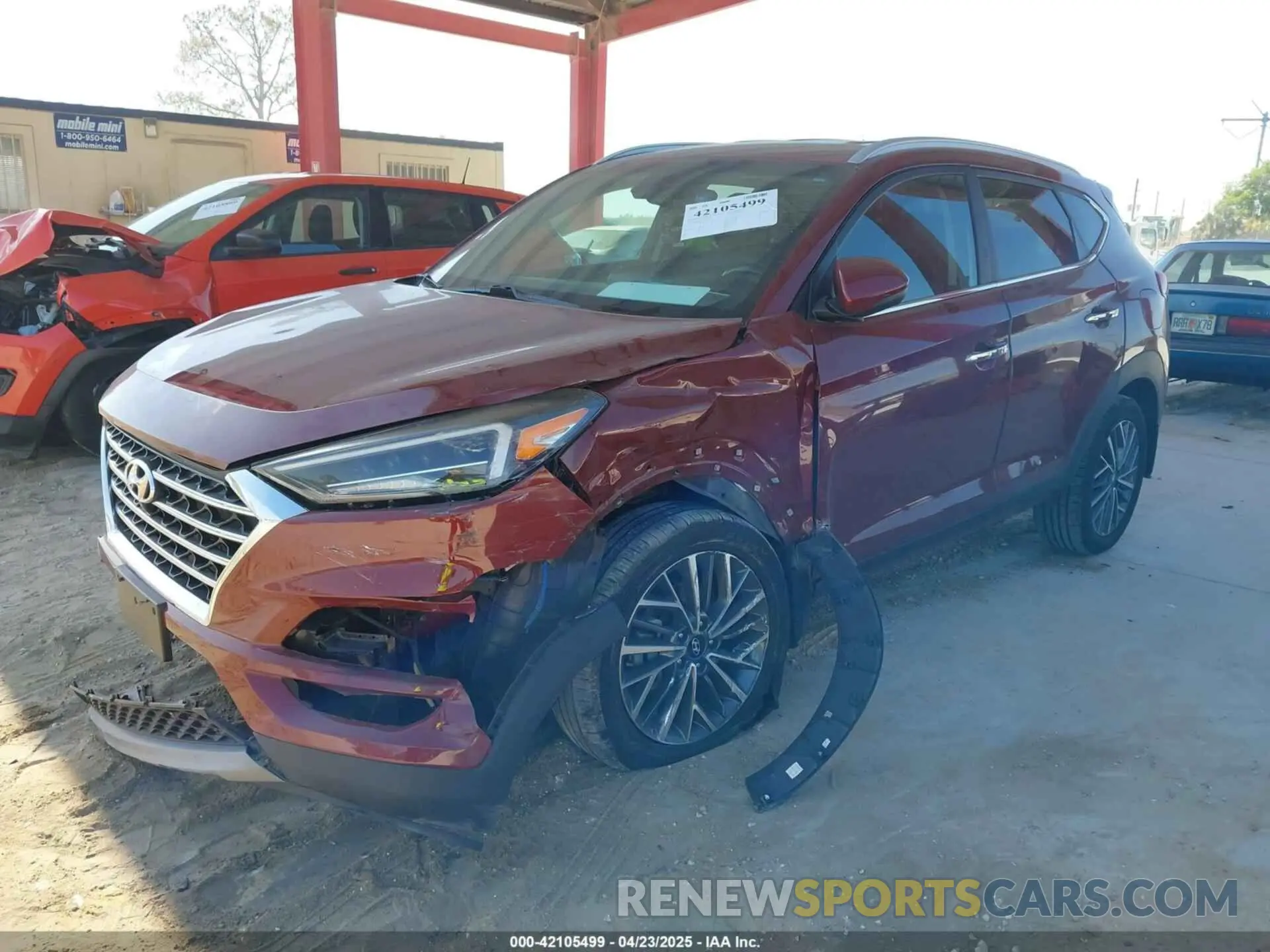 2 Photograph of a damaged car KM8J33AL7KU865187 HYUNDAI TUCSON 2019