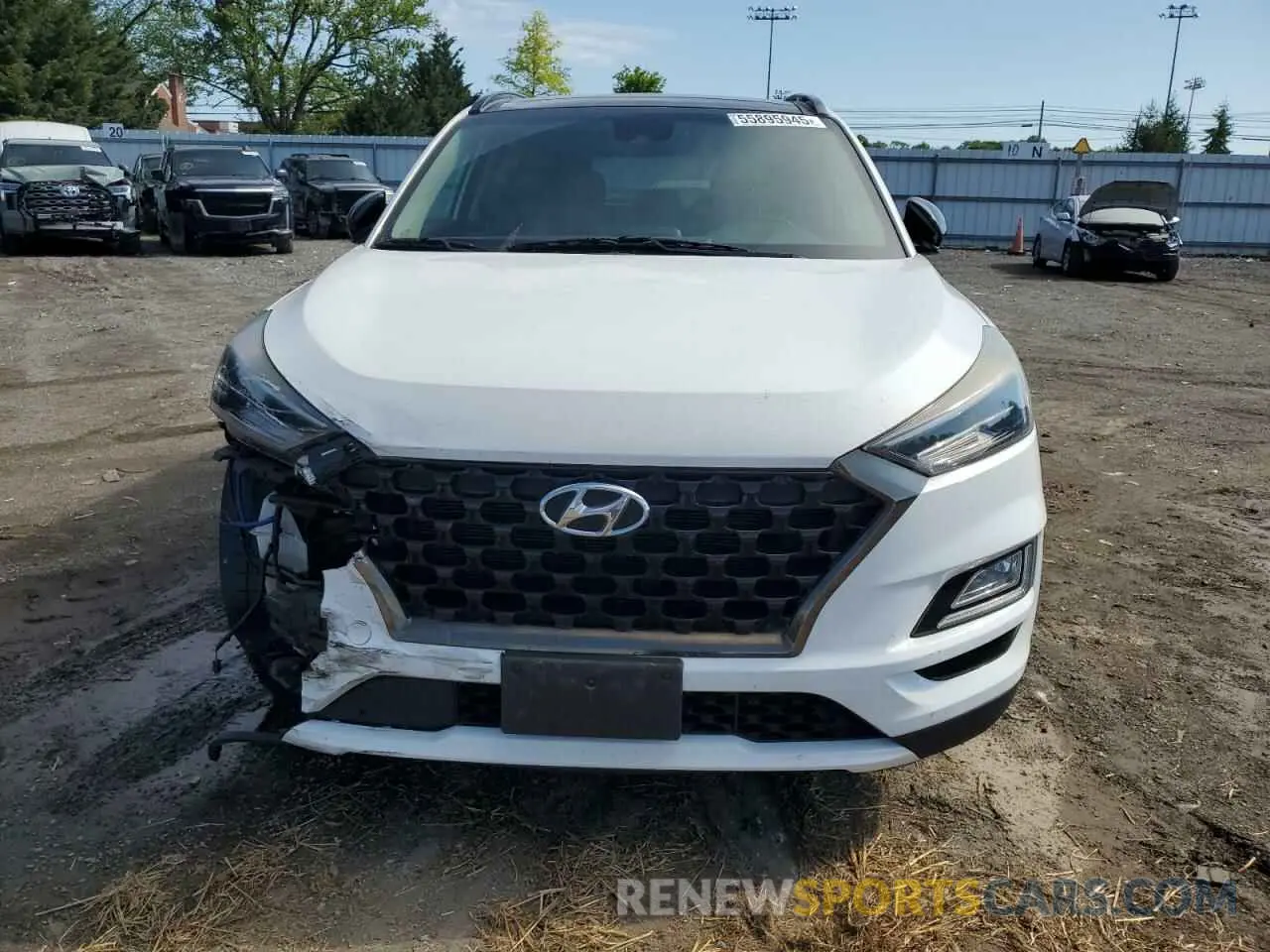 5 Photograph of a damaged car KM8J33AL7KU951034 HYUNDAI TUCSON 2019