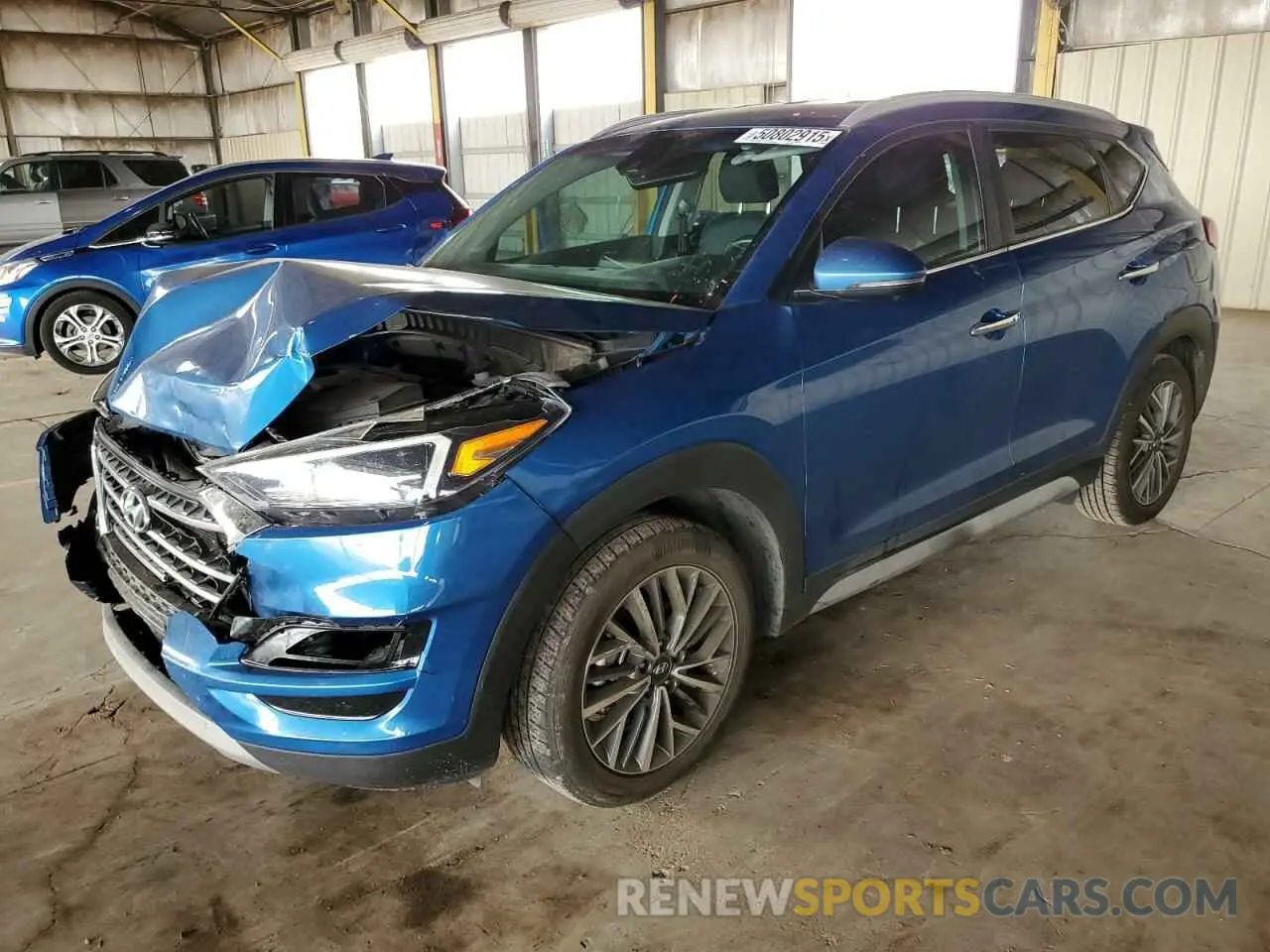 1 Photograph of a damaged car KM8J33AL9KU012418 HYUNDAI TUCSON 2019