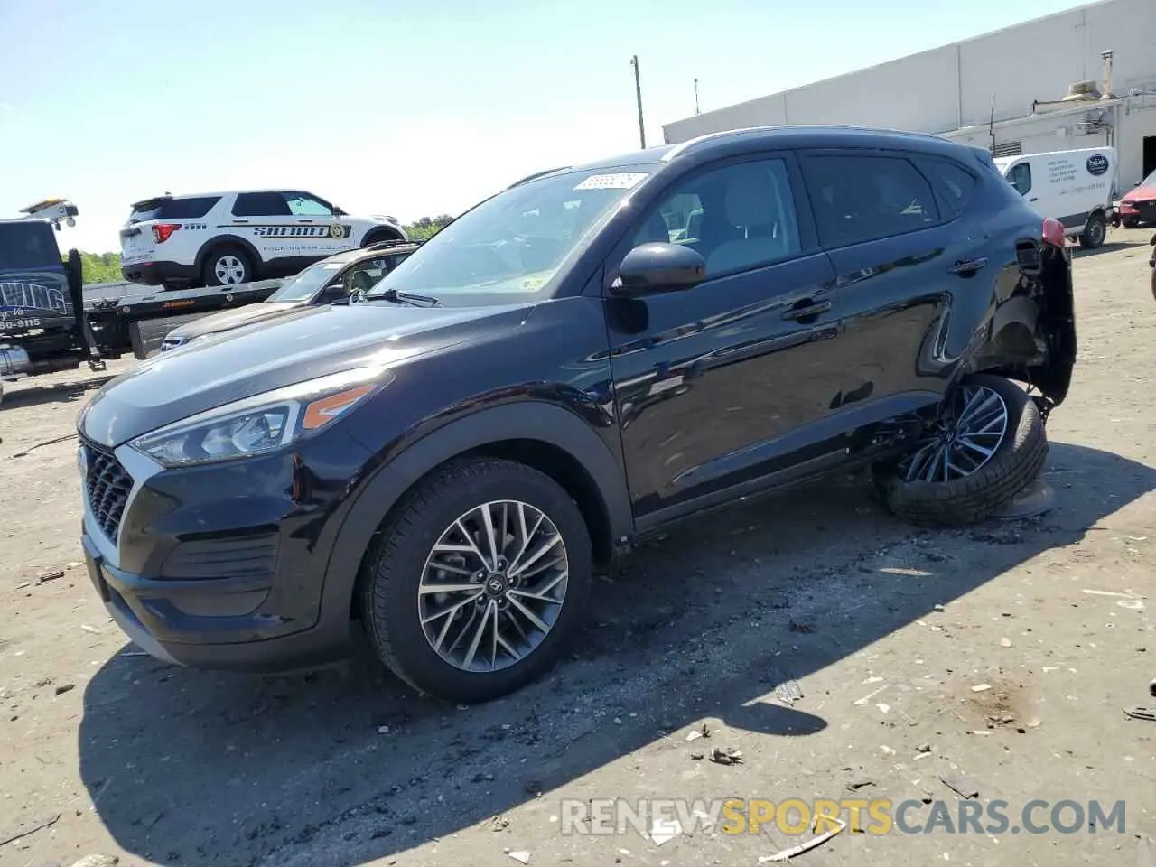 1 Photograph of a damaged car KM8J33AL9KU056645 HYUNDAI TUCSON 2019