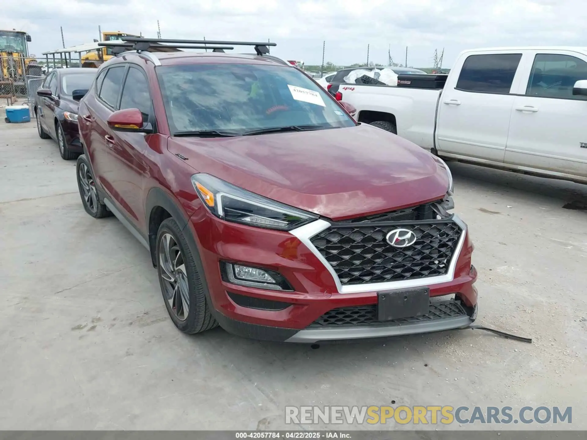 1 Photograph of a damaged car KM8J33AL9KU895176 HYUNDAI TUCSON 2019