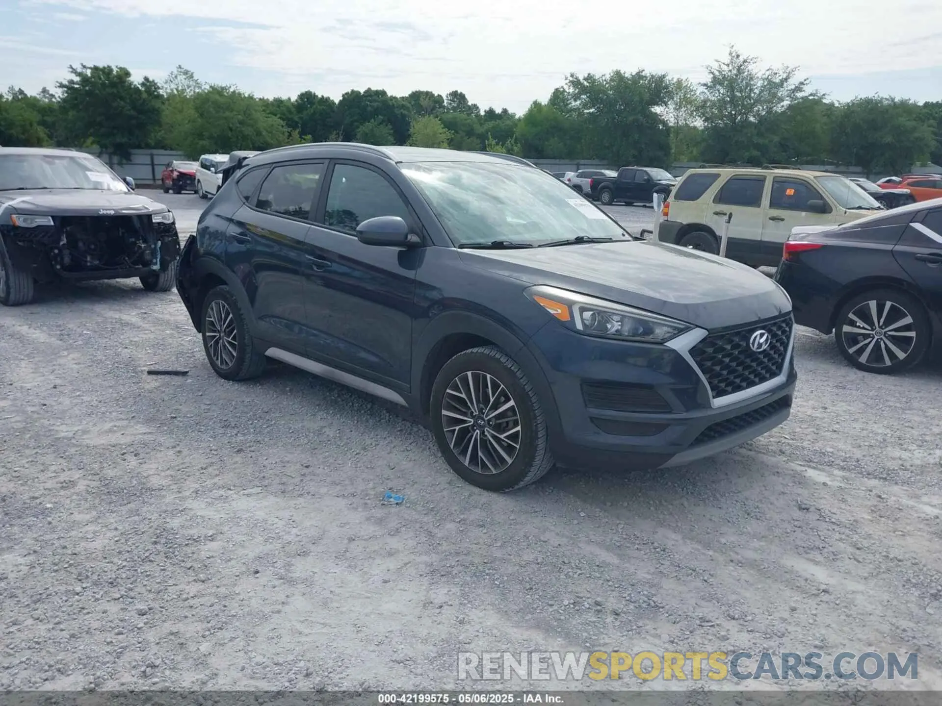 1 Photograph of a damaged car KM8J33AL9KU949771 HYUNDAI TUCSON 2019