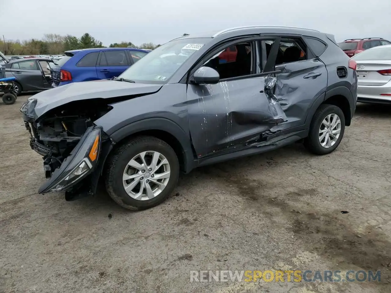 1 Photograph of a damaged car KM8J3CA40KU079482 HYUNDAI TUCSON 2019