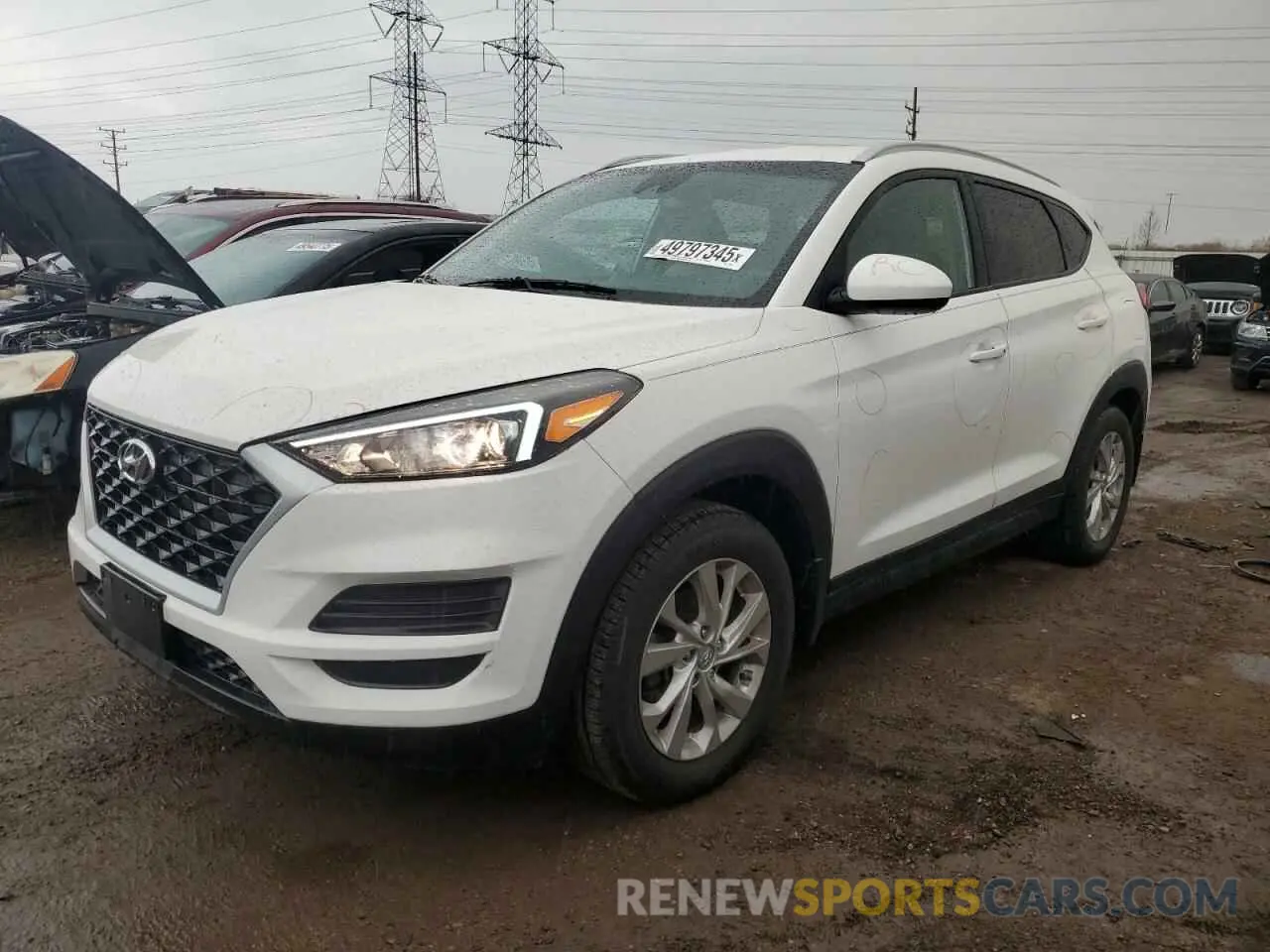 1 Photograph of a damaged car KM8J3CA42KU917222 HYUNDAI TUCSON 2019