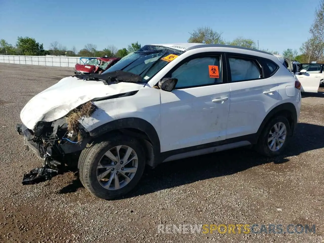 1 Photograph of a damaged car KM8J3CA43KU854812 HYUNDAI TUCSON 2019
