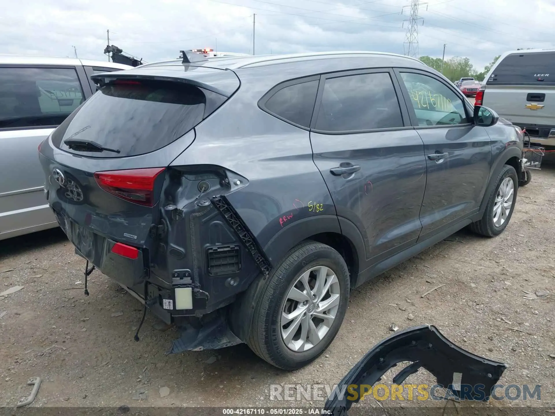 4 Photograph of a damaged car KM8J3CA45KU968178 HYUNDAI TUCSON 2019