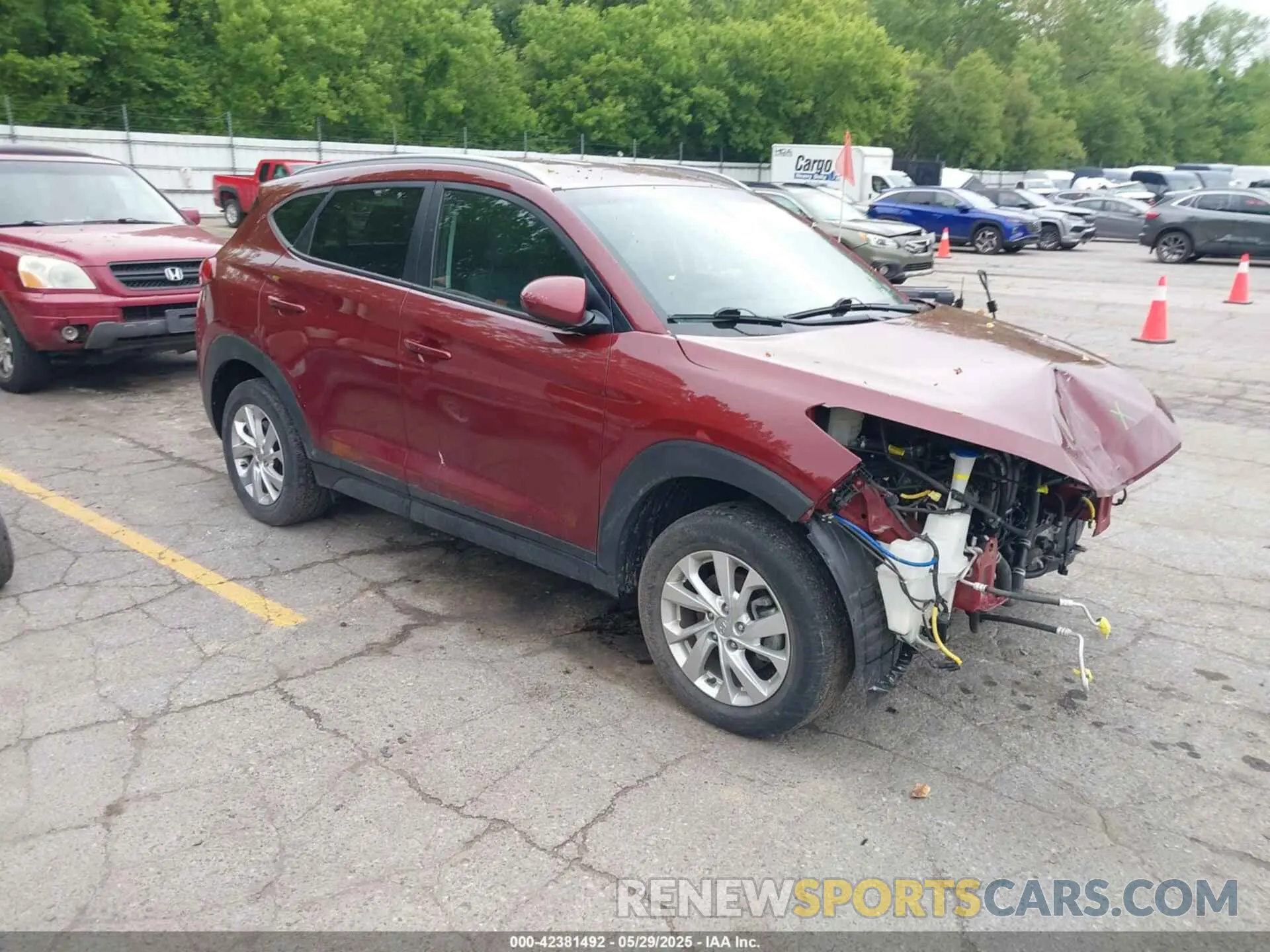 1 Photograph of a damaged car KM8J3CA45KU977933 HYUNDAI TUCSON 2019