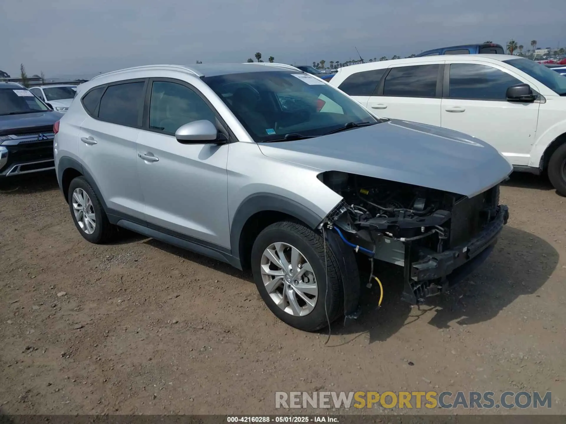 1 Photograph of a damaged car KM8J3CA46KU962082 HYUNDAI TUCSON 2019