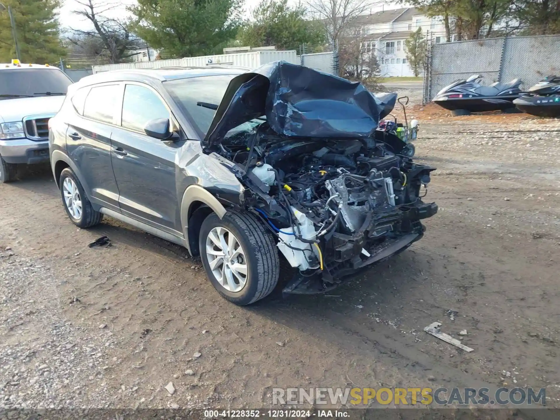 1 Photograph of a damaged car KM8J3CA48KU051820 HYUNDAI TUCSON 2019