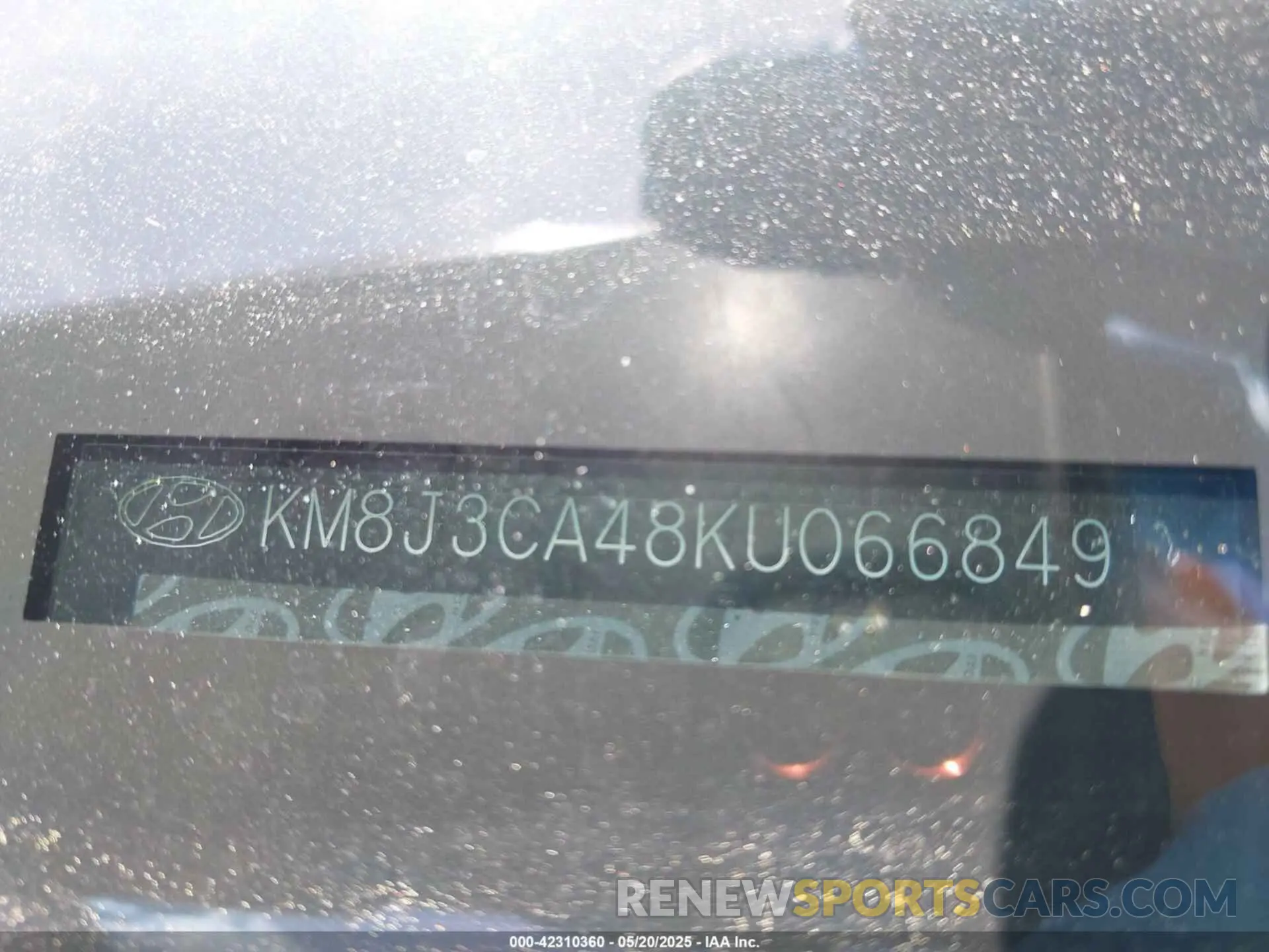 9 Photograph of a damaged car KM8J3CA48KU066849 HYUNDAI TUCSON 2019