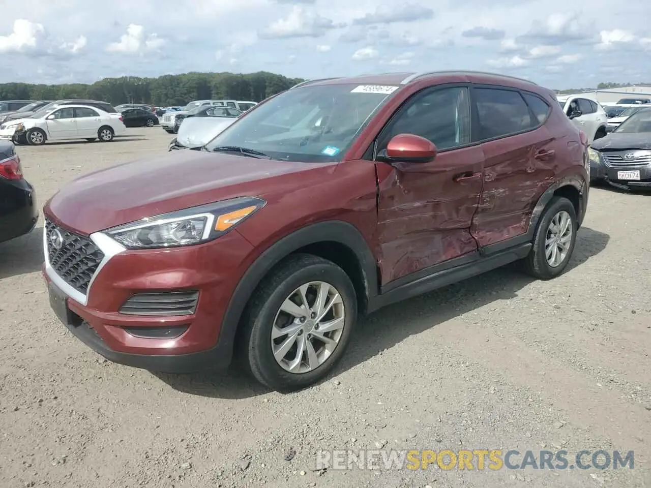 1 Photograph of a damaged car KM8J3CA48KU076572 HYUNDAI TUCSON 2019
