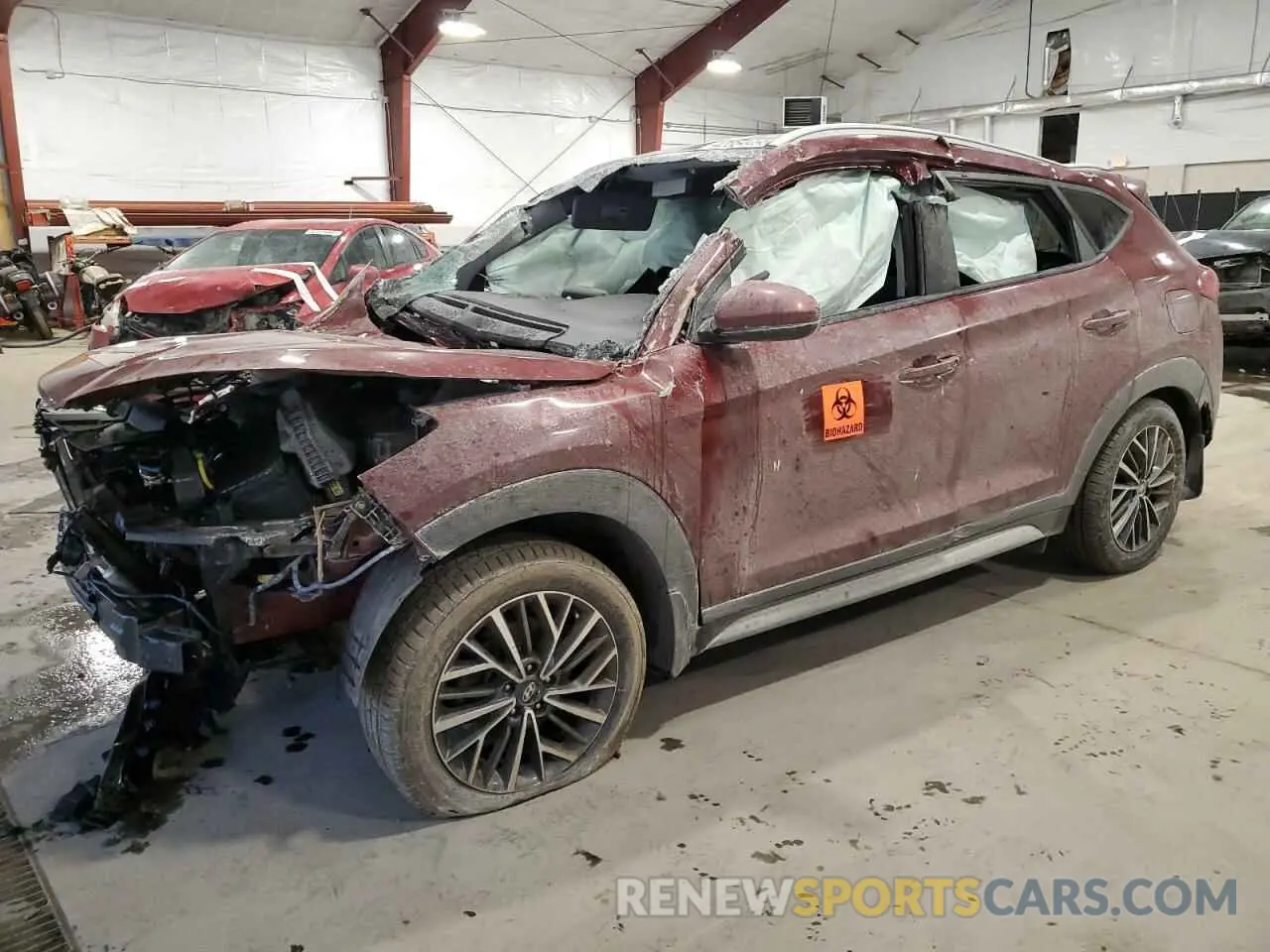 1 Photograph of a damaged car KM8J3CAL3KU008378 HYUNDAI TUCSON 2019