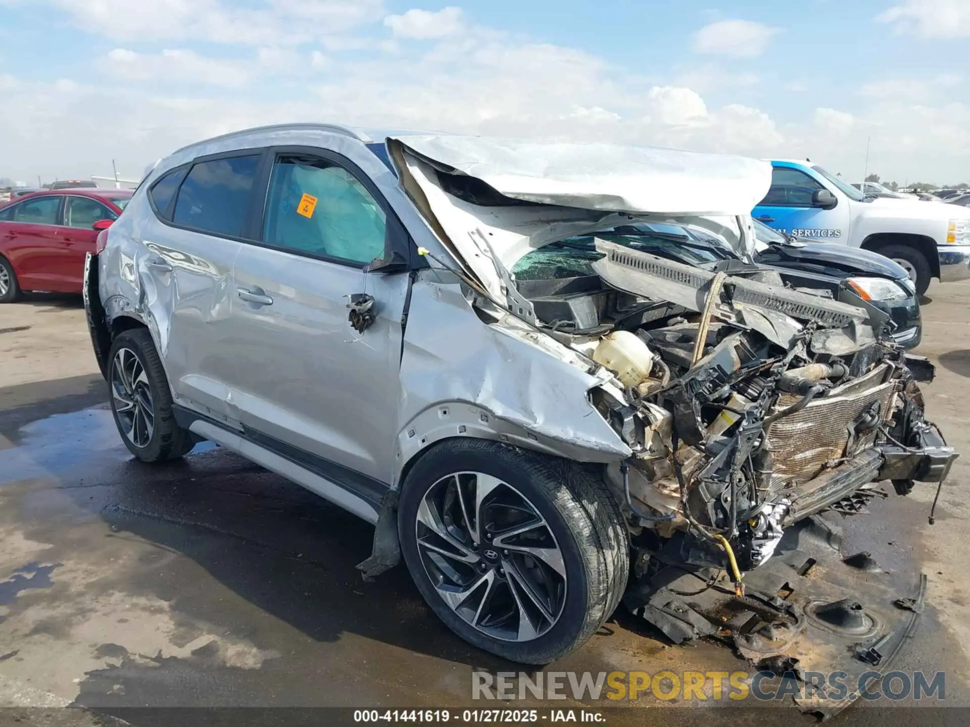 1 Photograph of a damaged car KM8J3CAL7KU839382 HYUNDAI TUCSON 2019