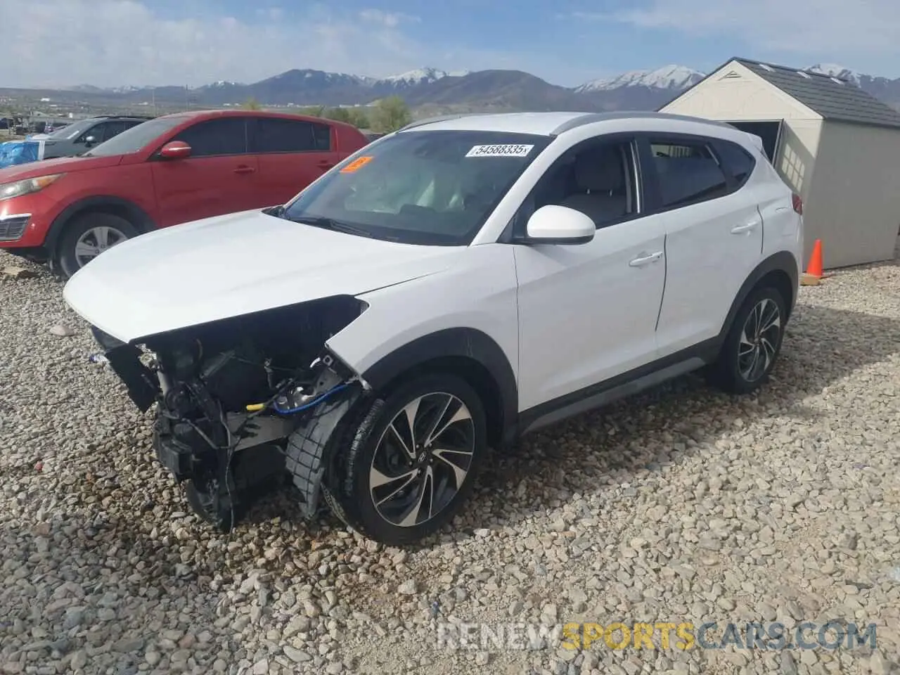 1 Photograph of a damaged car KM8J3CAL7KU964804 HYUNDAI TUCSON 2019