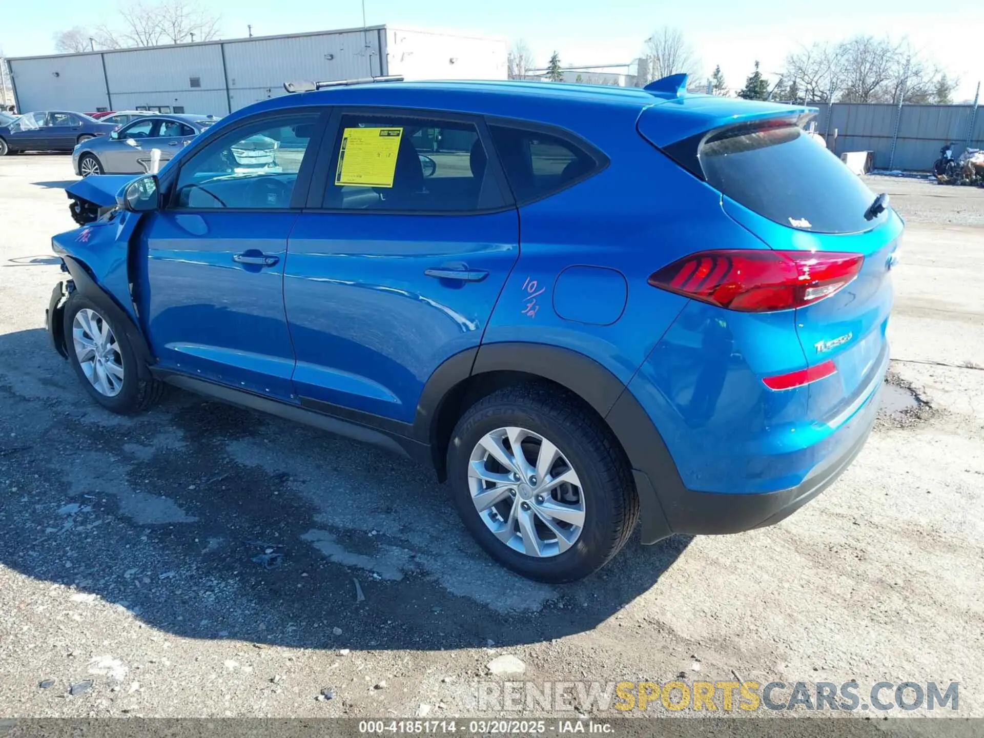 3 Photograph of a damaged car KM8J23A42LU135653 HYUNDAI TUCSON 2020