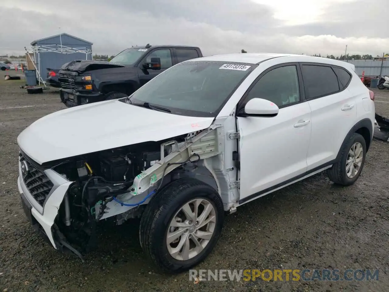 1 Photograph of a damaged car KM8J23A46LU189439 HYUNDAI TUCSON 2020