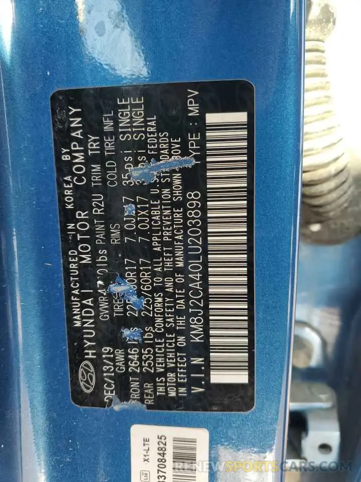 15 Photograph of a damaged car KM8J2CA40LU203898 HYUNDAI TUCSON 2020