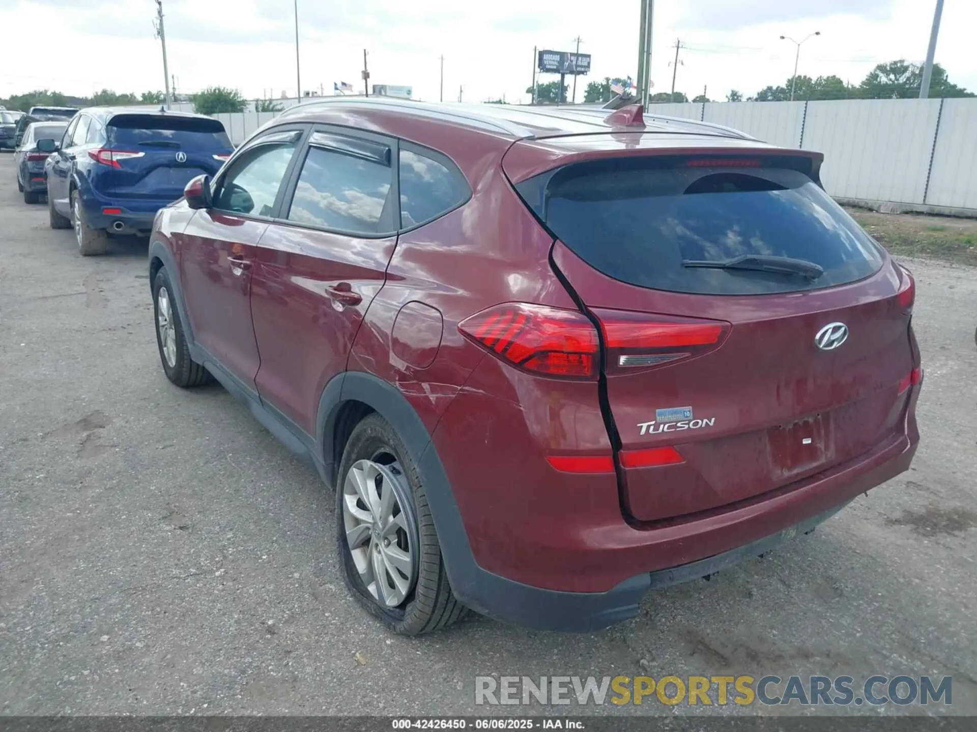 3 Photograph of a damaged car KM8J33A40LU162914 HYUNDAI TUCSON 2020
