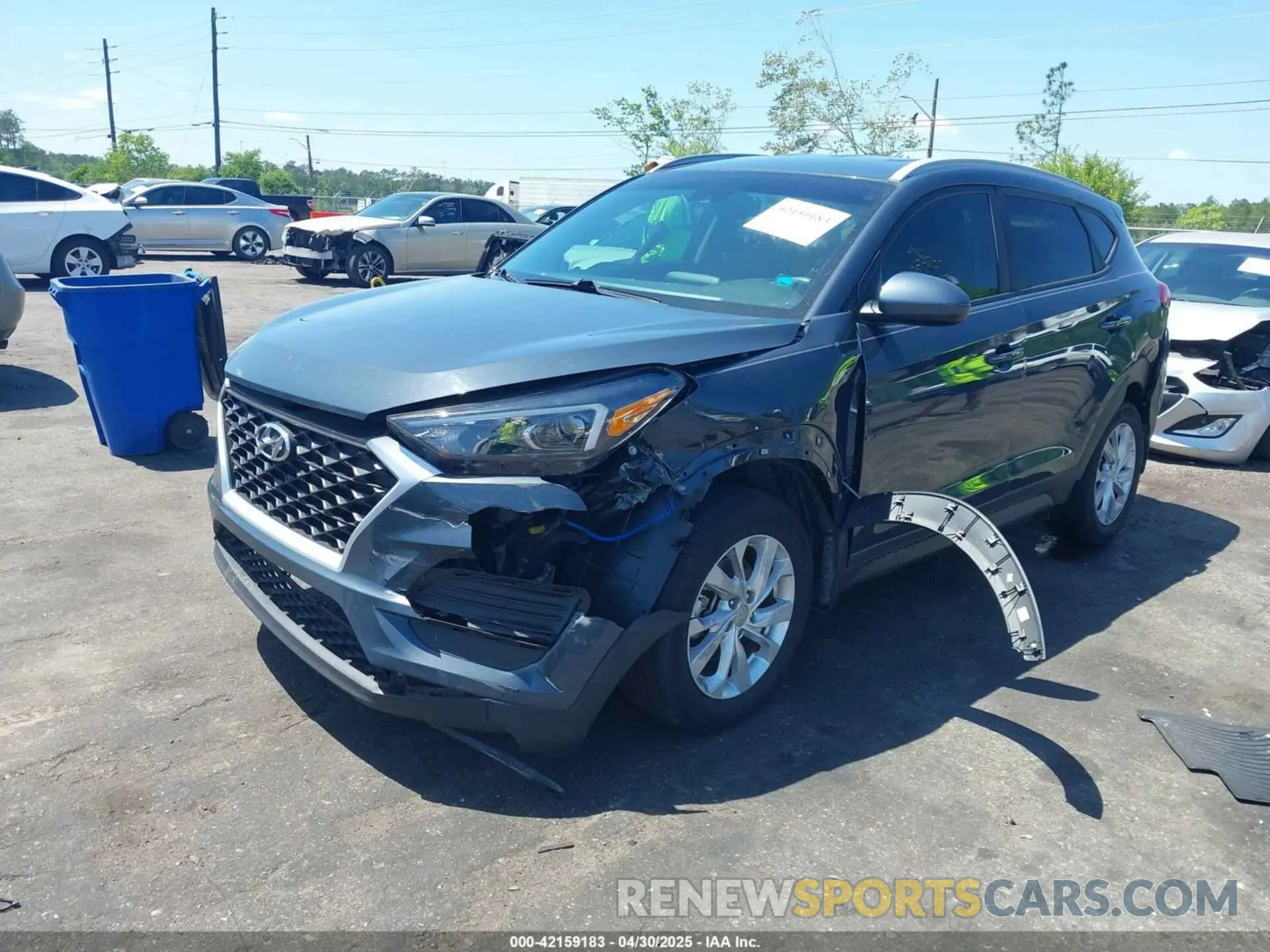 2 Photograph of a damaged car KM8J33A44LU192708 HYUNDAI TUCSON 2020
