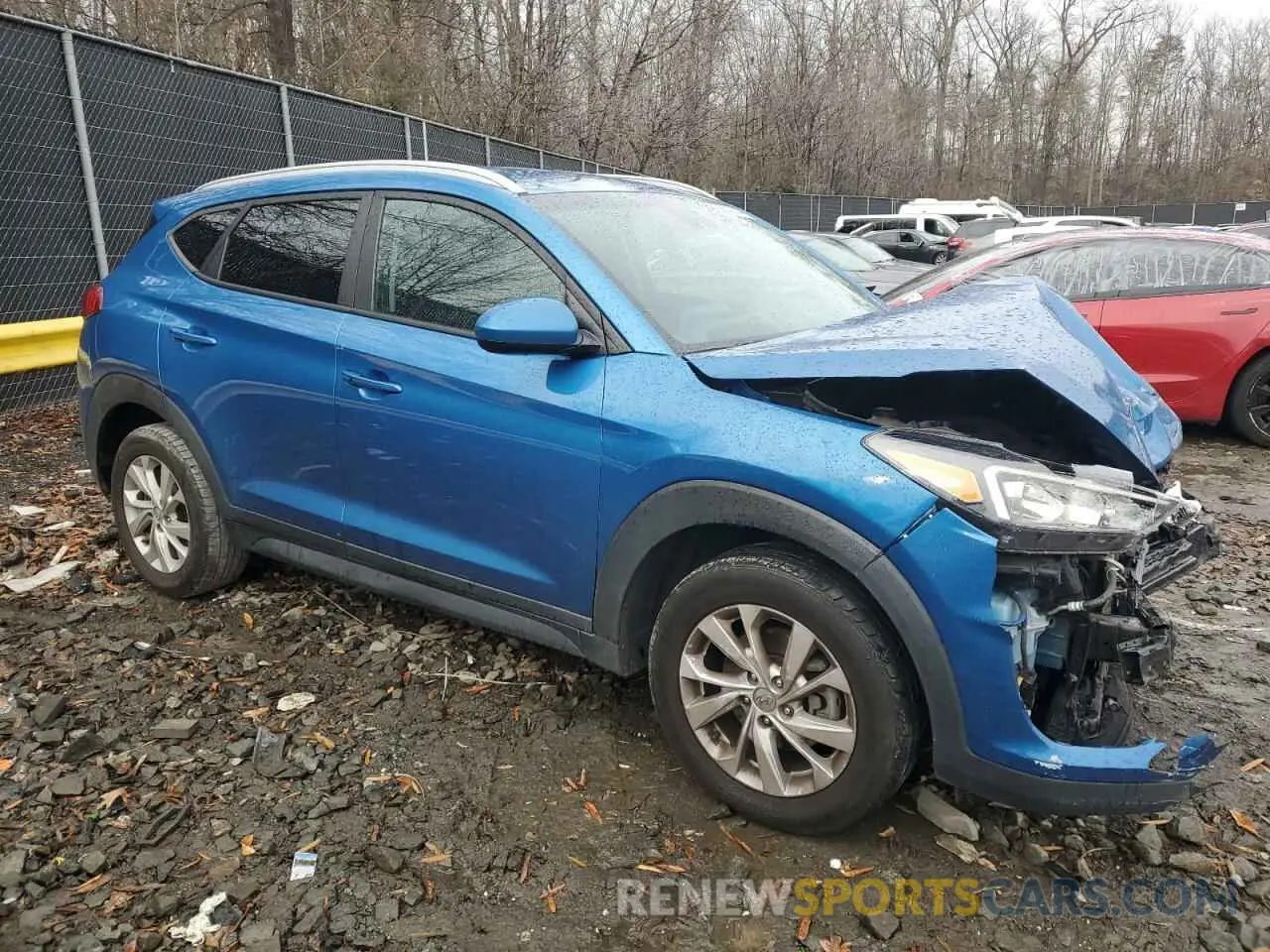 4 Photograph of a damaged car KM8J33A47LU193058 HYUNDAI TUCSON 2020