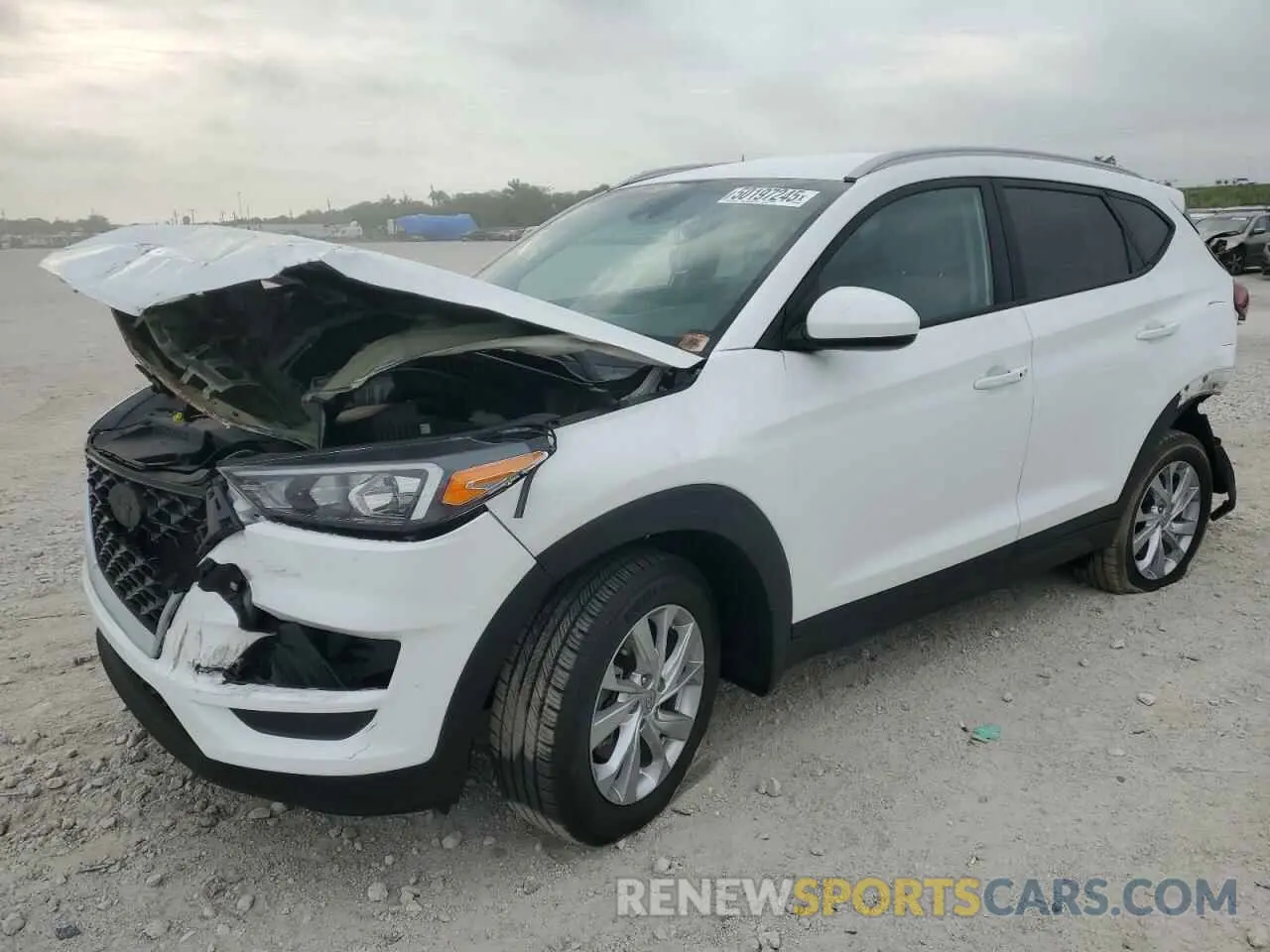 1 Photograph of a damaged car KM8J33A47LU272312 HYUNDAI TUCSON 2020