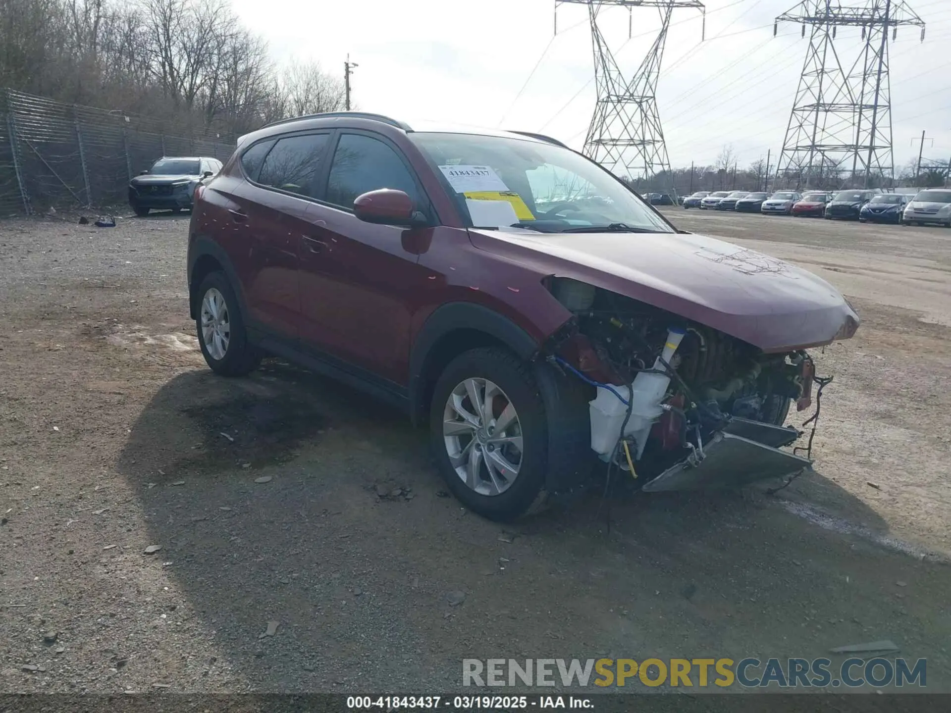 1 Photograph of a damaged car KM8J33A48LU097116 HYUNDAI TUCSON 2020