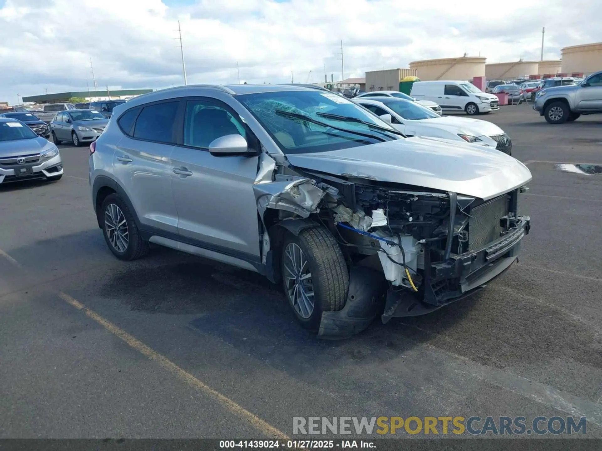 1 Photograph of a damaged car KM8J33AL7LU214725 HYUNDAI TUCSON 2020
