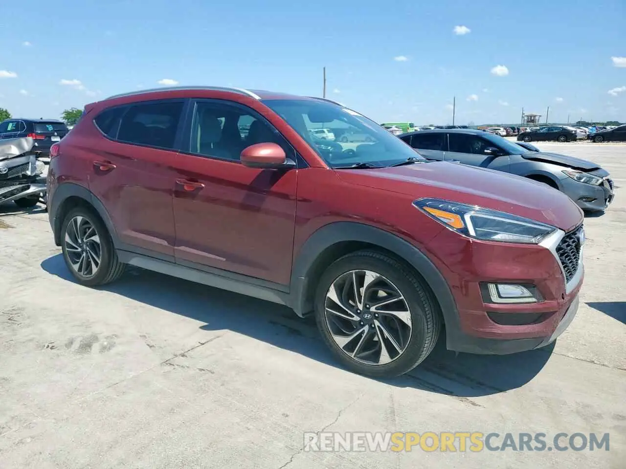 4 Photograph of a damaged car KM8J33AL8LU163140 HYUNDAI TUCSON 2020
