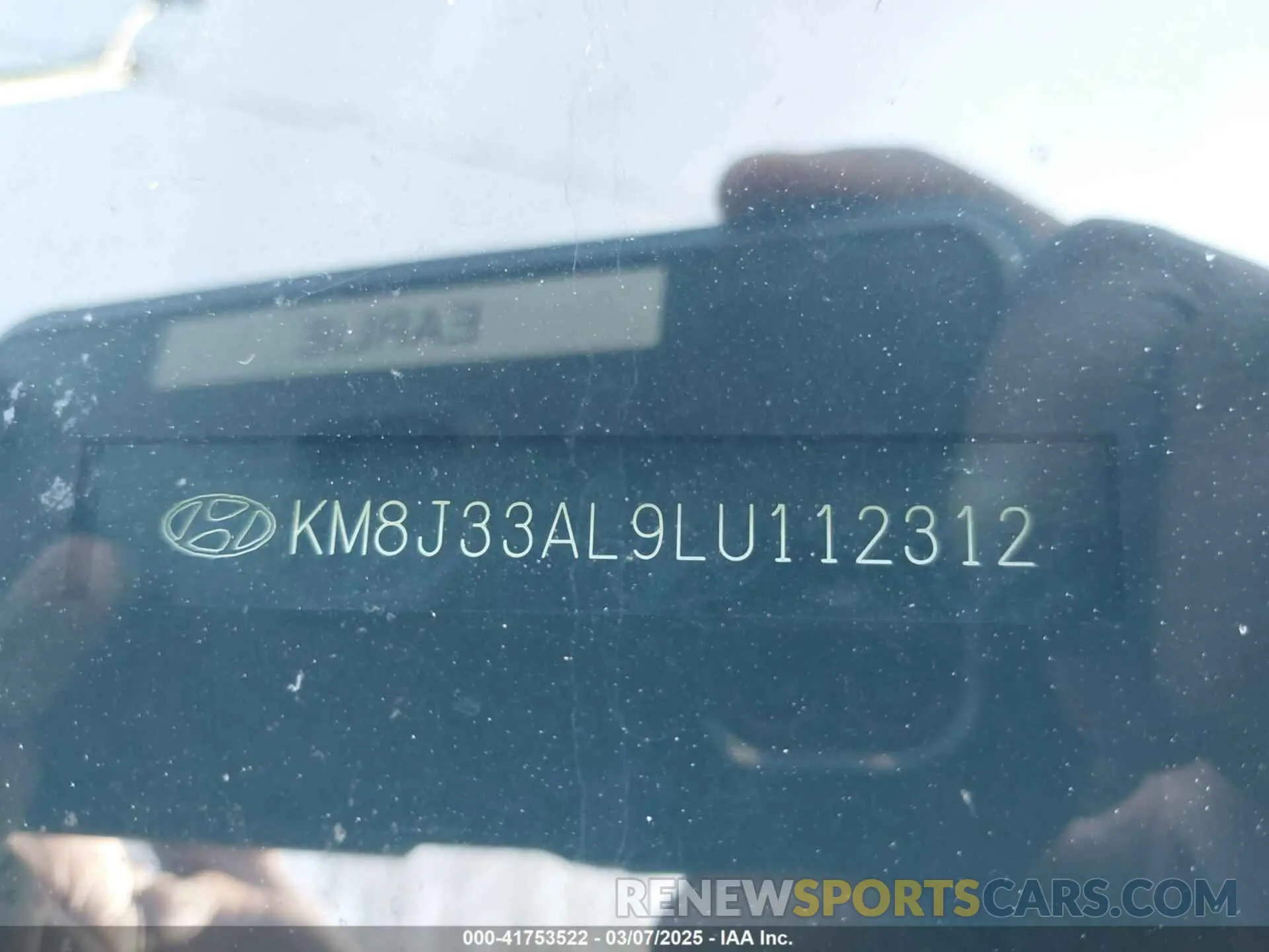 9 Photograph of a damaged car KM8J33AL9LU112312 HYUNDAI TUCSON 2020