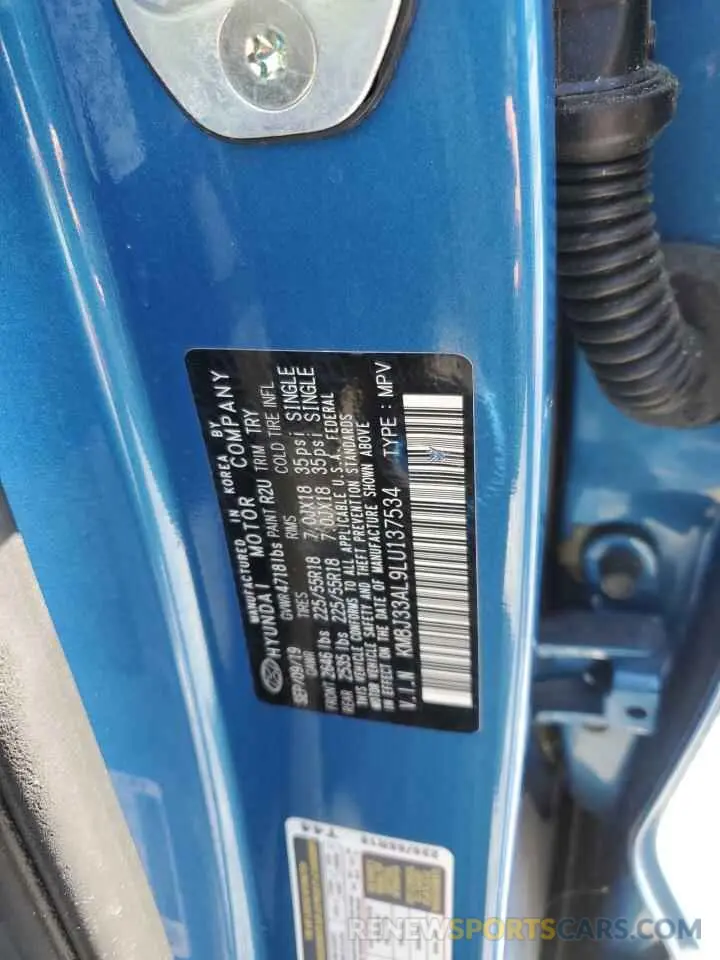 15 Photograph of a damaged car KM8J33AL9LU137534 HYUNDAI TUCSON 2020