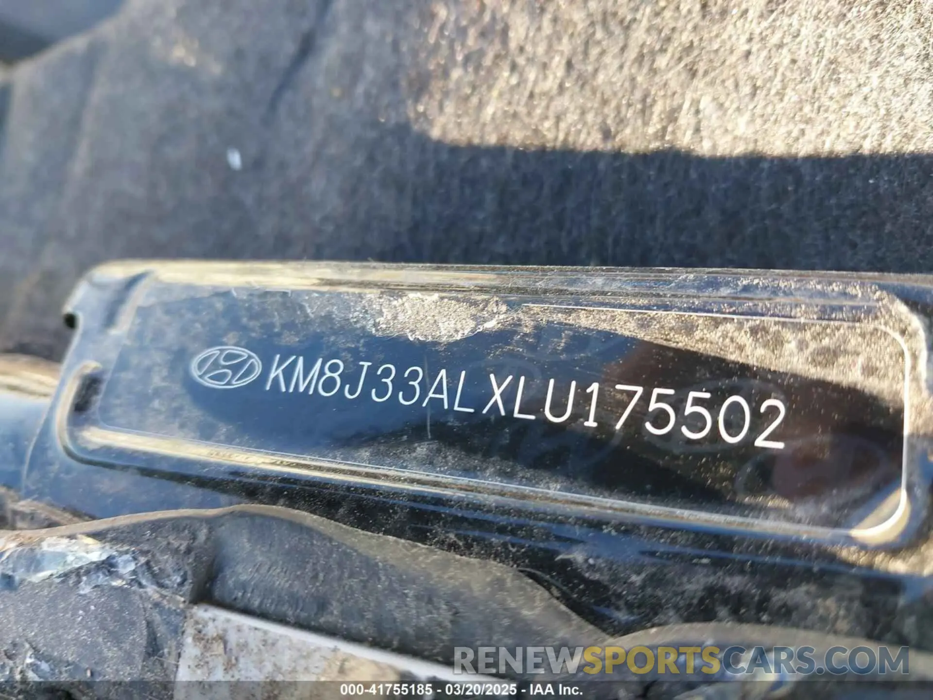 9 Photograph of a damaged car KM8J33ALXLU175502 HYUNDAI TUCSON 2020
