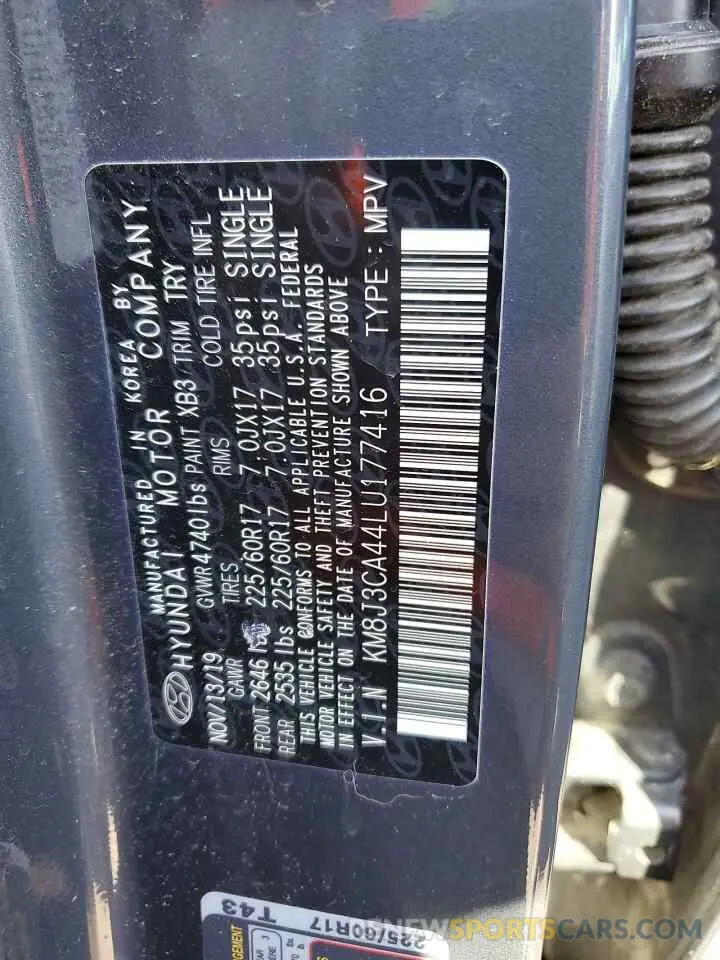 14 Photograph of a damaged car KM8J3CA44LU177416 HYUNDAI TUCSON 2020