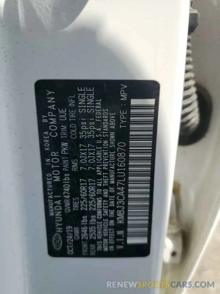 14 Photograph of a damaged car KM8J3CA47LU160870 HYUNDAI TUCSON 2020
