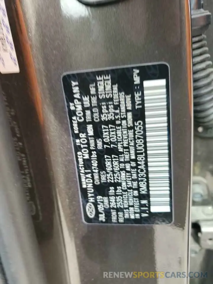 12 Photograph of a damaged car KM8J3CA48LU087055 HYUNDAI TUCSON 2020