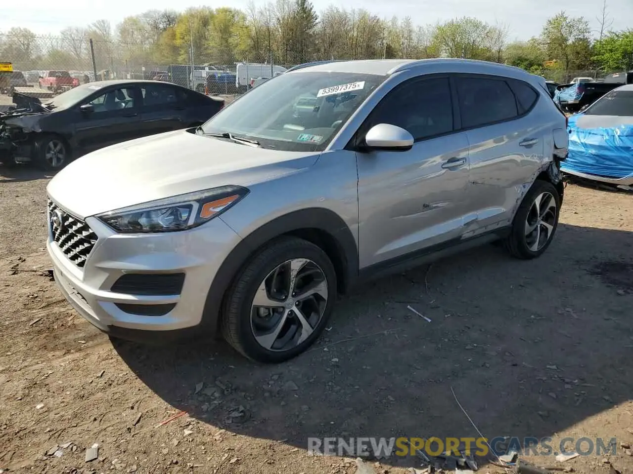1 Photograph of a damaged car KM8J3CA48LU136397 HYUNDAI TUCSON 2020