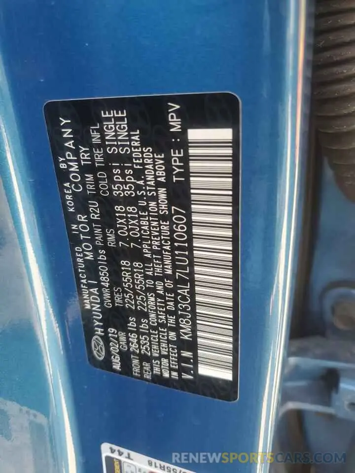 13 Photograph of a damaged car KM8J3CAL7LU110607 HYUNDAI TUCSON 2020
