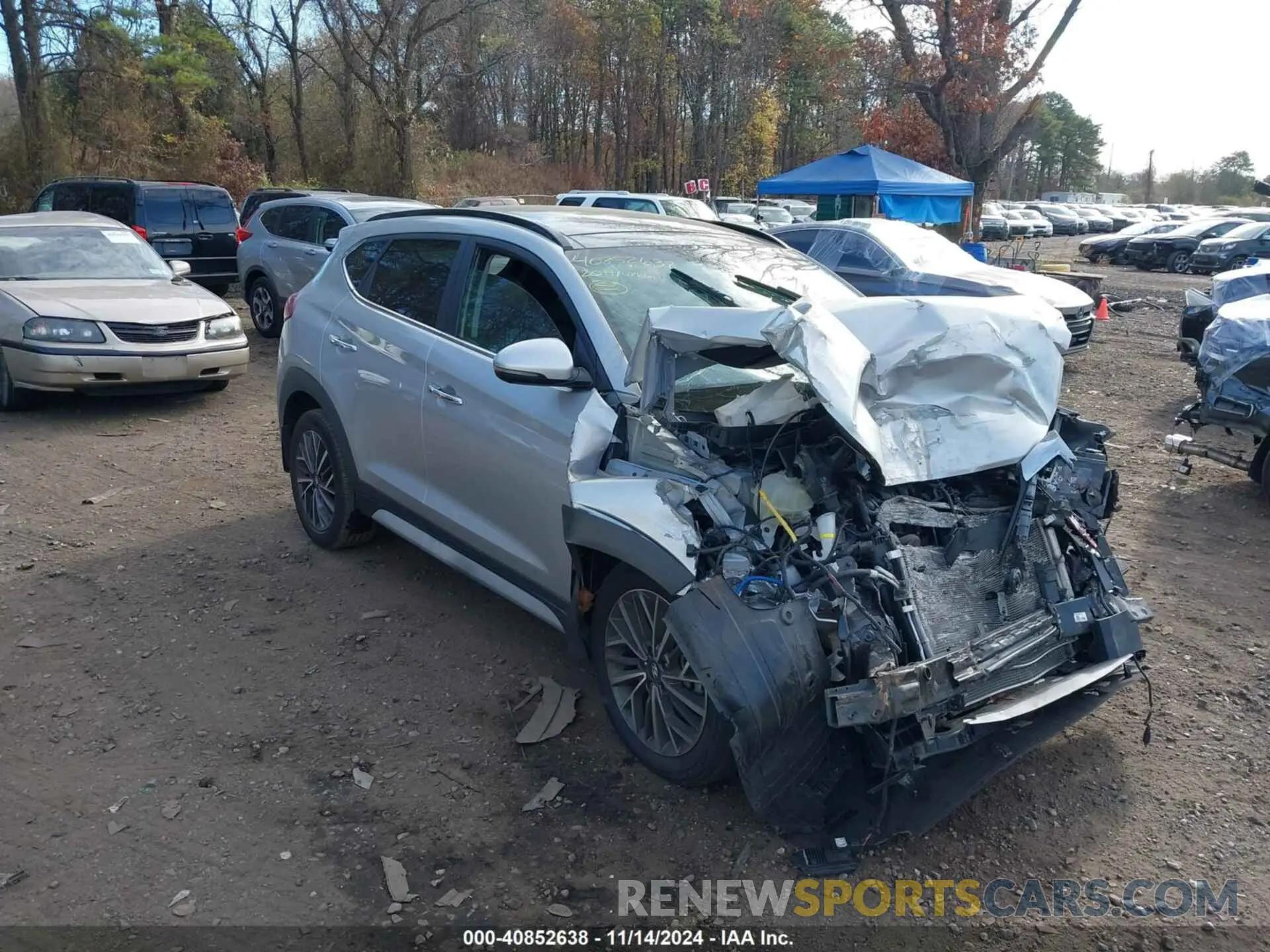 1 Photograph of a damaged car KM8J3CAL8LU201319 HYUNDAI TUCSON 2020