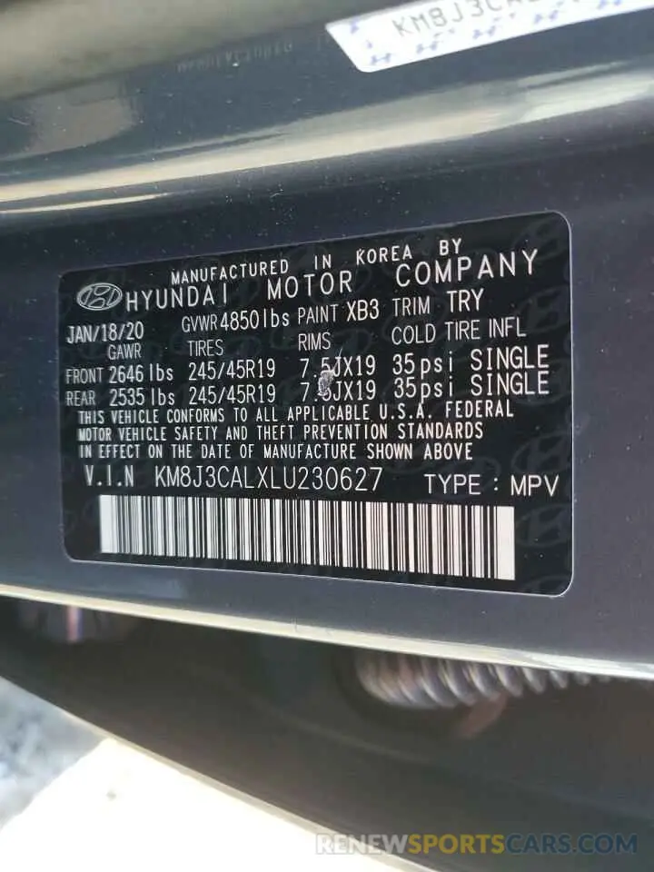 15 Photograph of a damaged car KM8J3CALXLU230627 HYUNDAI TUCSON 2020