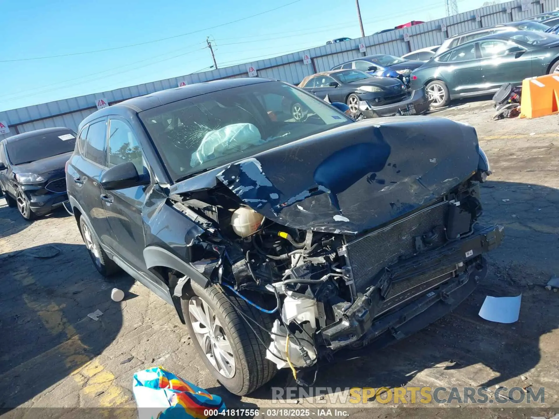1 Photograph of a damaged car KM8J23A40MU334847 HYUNDAI TUCSON 2021