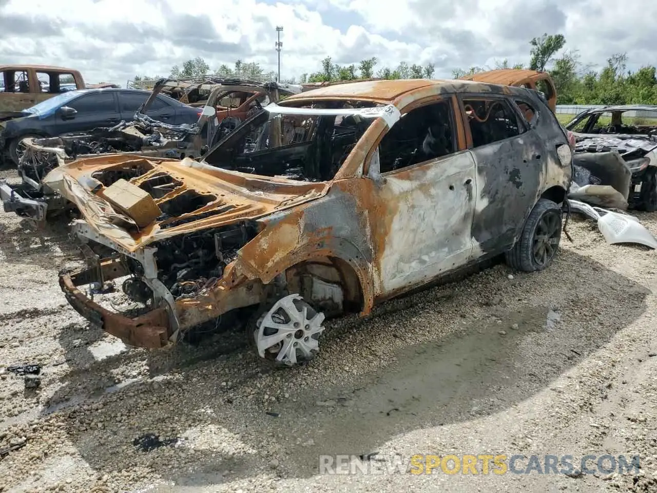 1 Photograph of a damaged car KM8J23A40MU338350 HYUNDAI TUCSON 2021