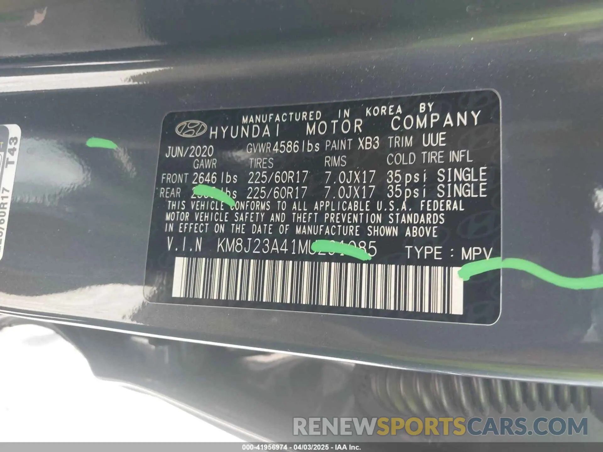 9 Photograph of a damaged car KM8J23A41MU291085 HYUNDAI TUCSON 2021