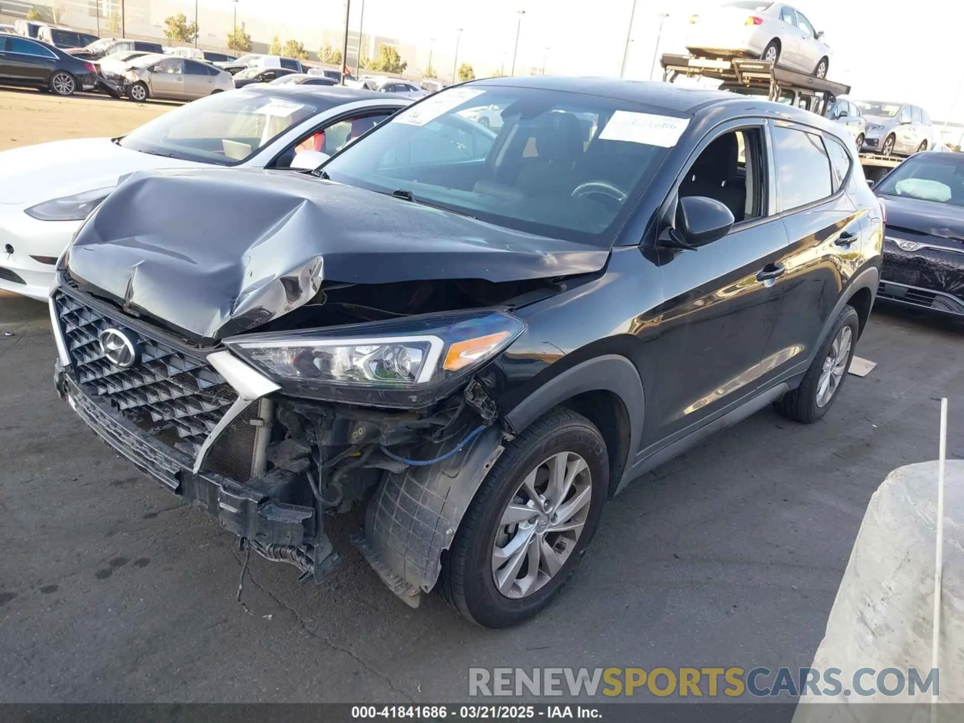 2 Photograph of a damaged car KM8J23A43MU384254 HYUNDAI TUCSON 2021