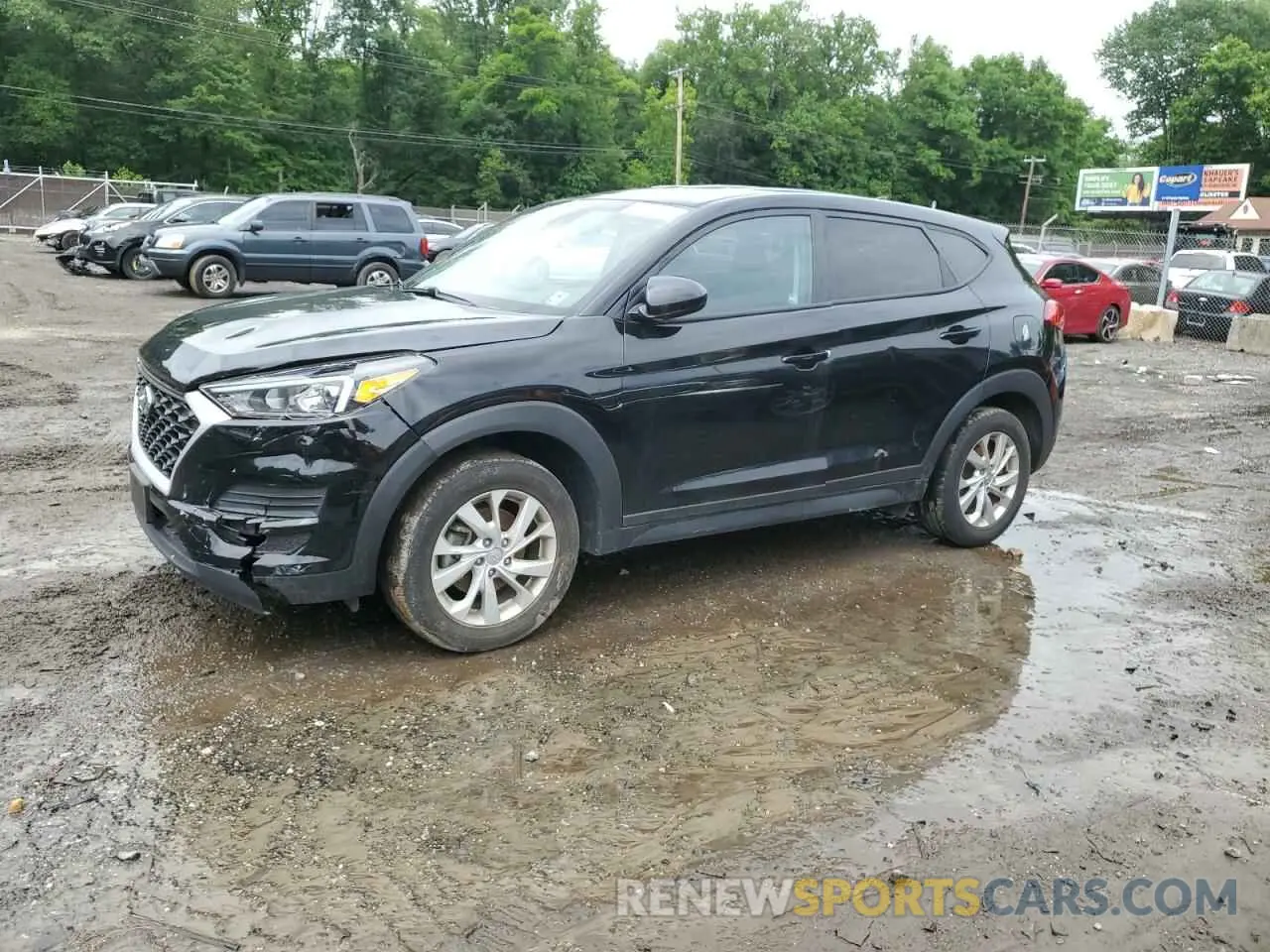 1 Photograph of a damaged car KM8J23A45MU389200 HYUNDAI TUCSON 2021