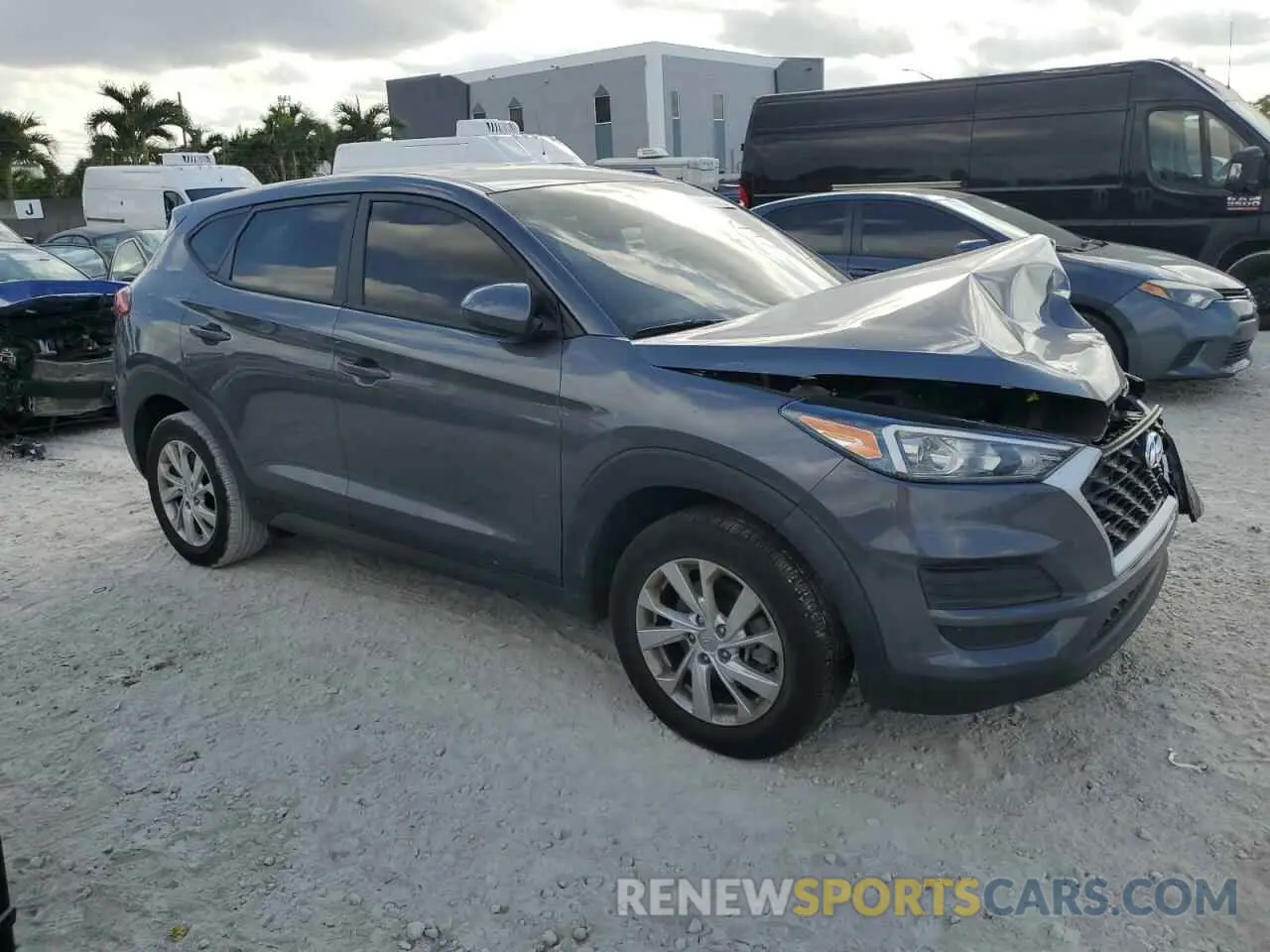 4 Photograph of a damaged car KM8J23A46MU291356 HYUNDAI TUCSON 2021