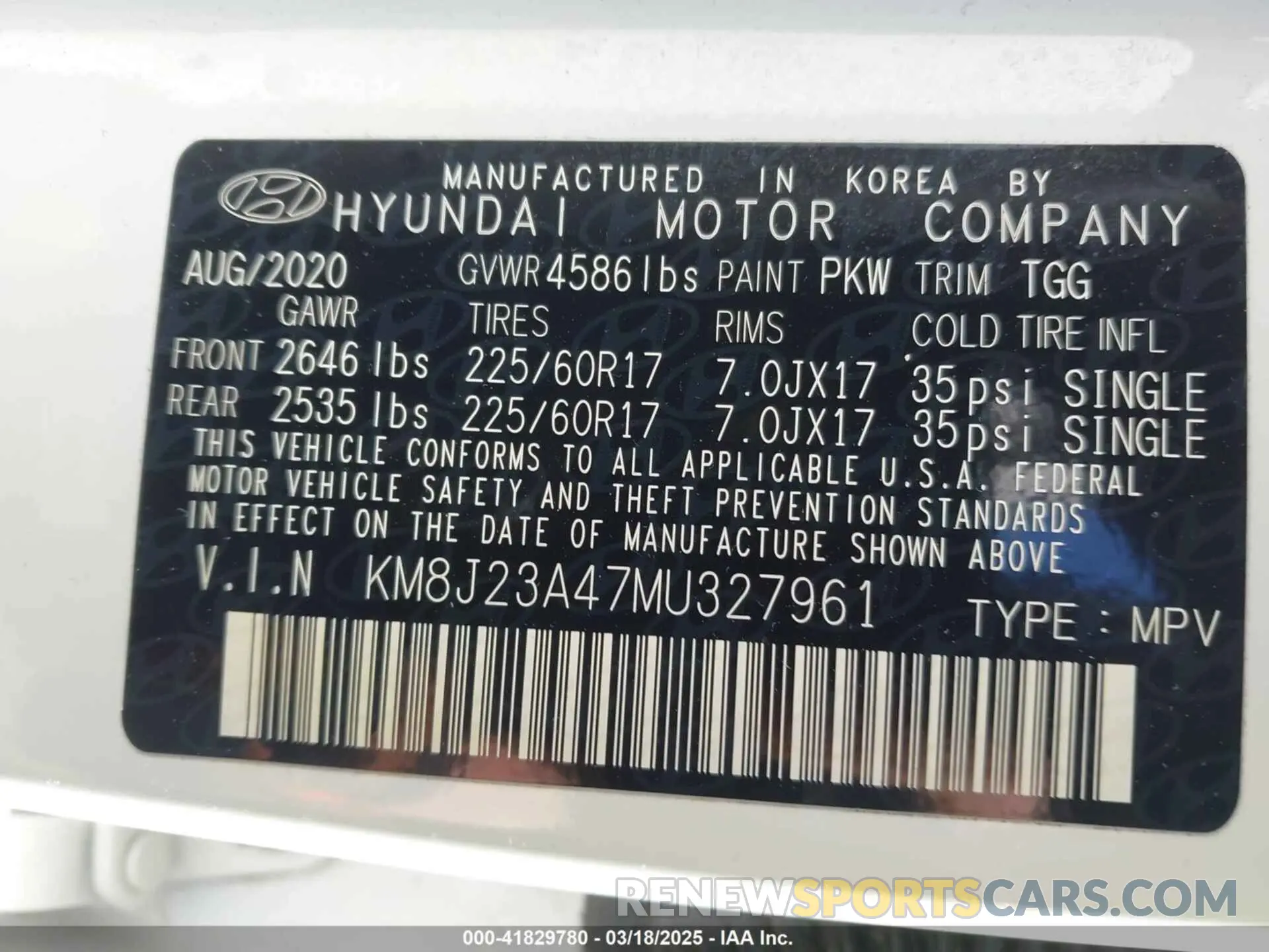 9 Photograph of a damaged car KM8J23A47MU327961 HYUNDAI TUCSON 2021