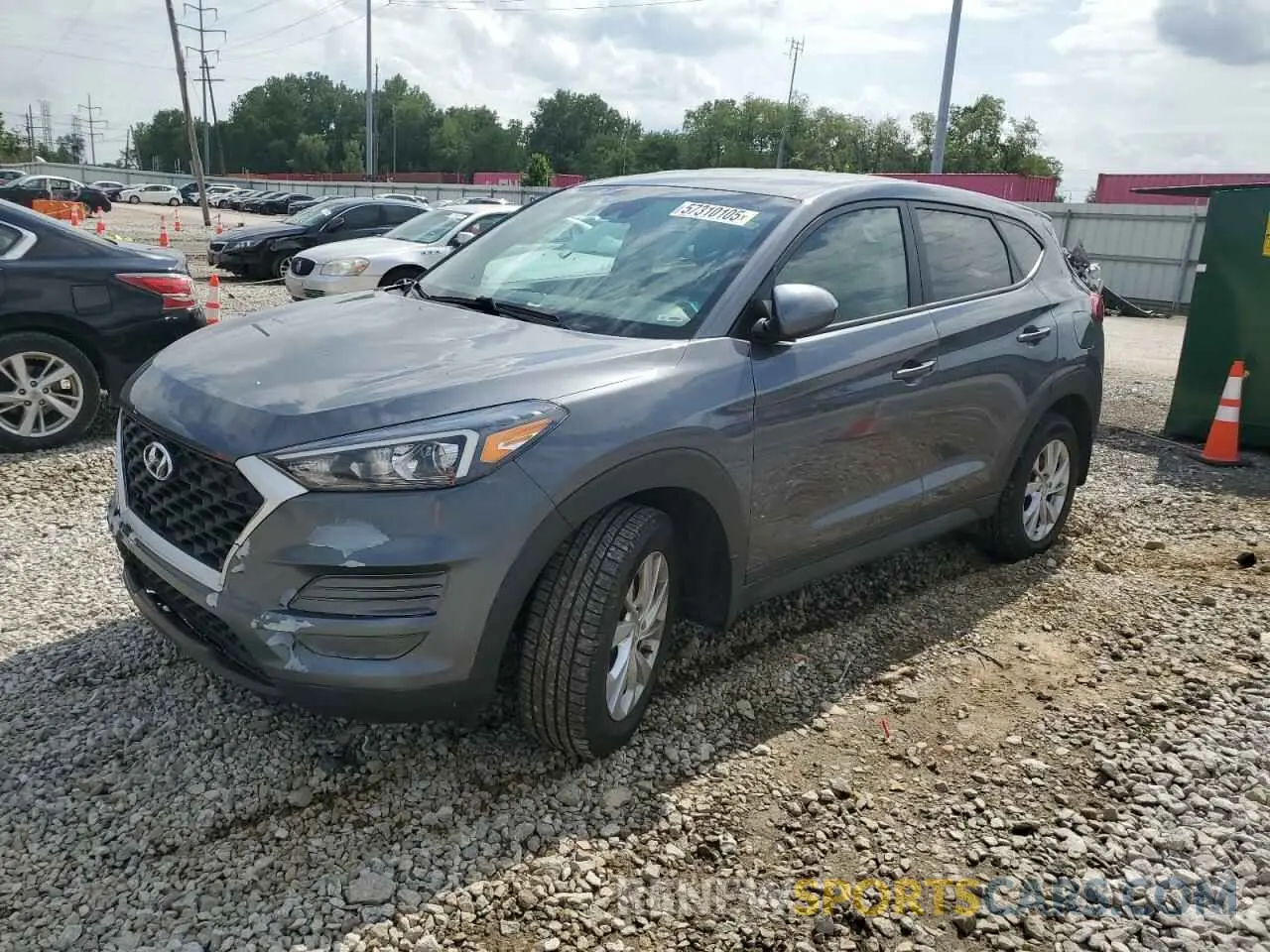 1 Photograph of a damaged car KM8J23A48MU299247 HYUNDAI TUCSON 2021