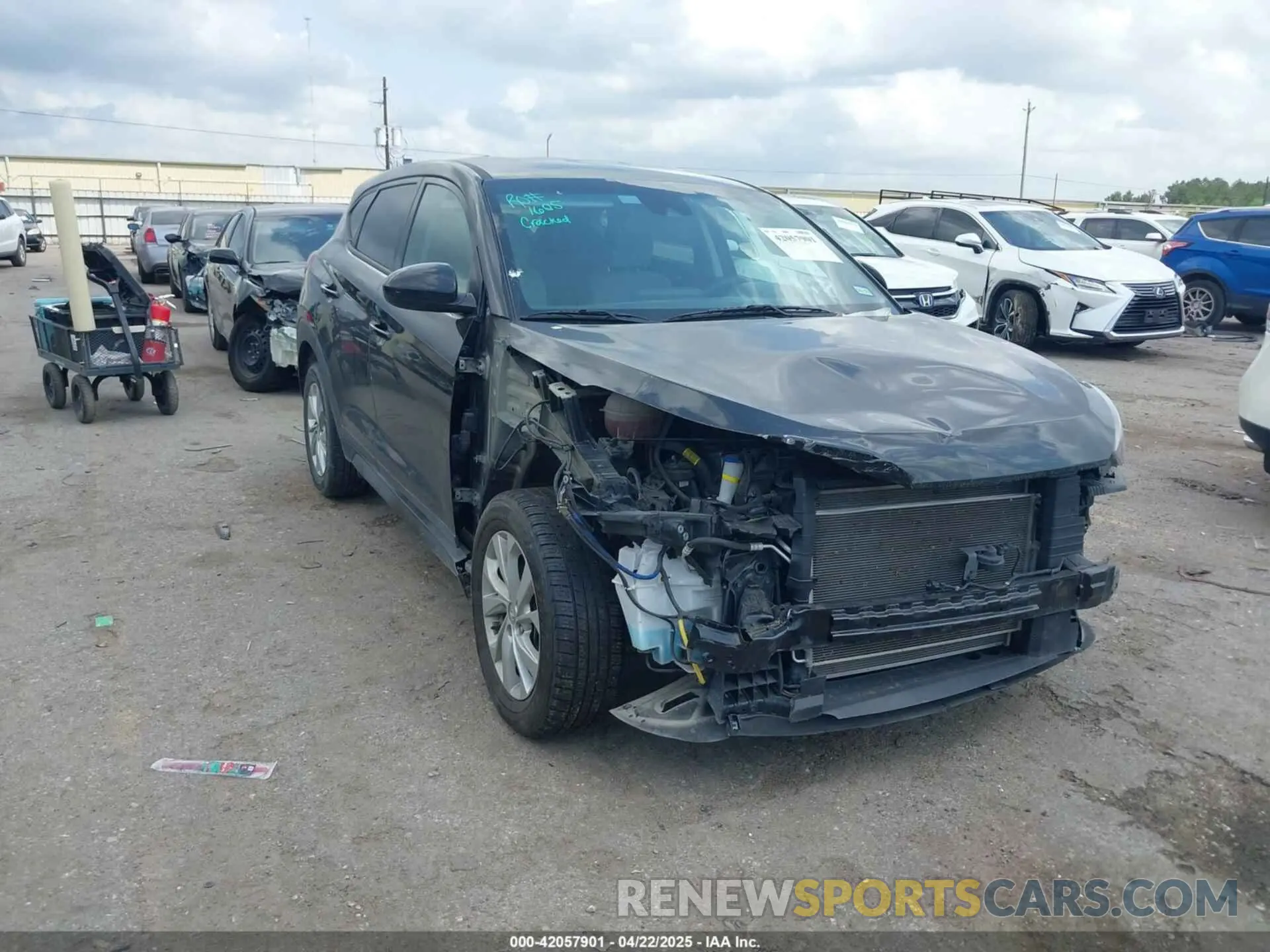 1 Photograph of a damaged car KM8J23A49MU404586 HYUNDAI TUCSON 2021