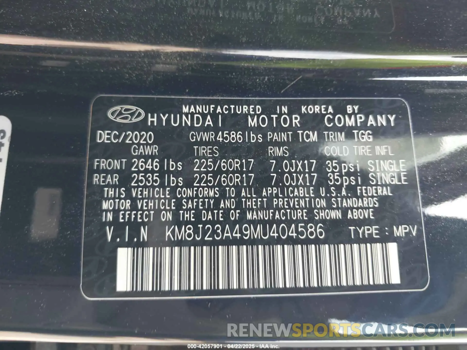 9 Photograph of a damaged car KM8J23A49MU404586 HYUNDAI TUCSON 2021