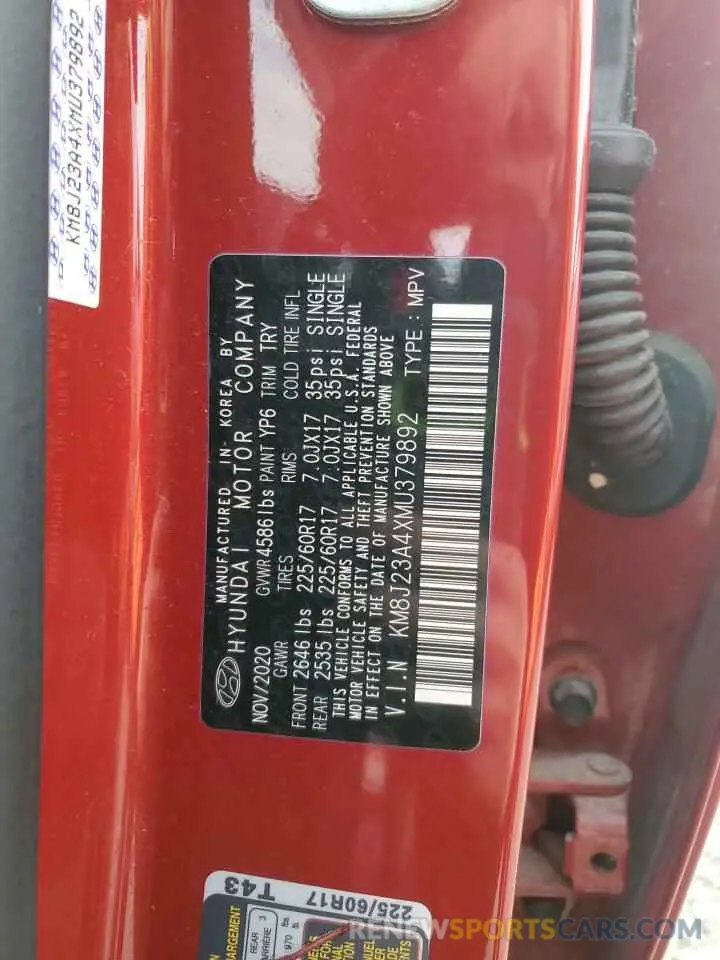 13 Photograph of a damaged car KM8J23A4XMU379892 HYUNDAI TUCSON 2021