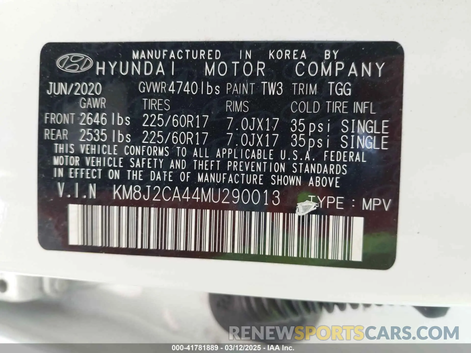 9 Photograph of a damaged car KM8J2CA44MU290013 HYUNDAI TUCSON 2021